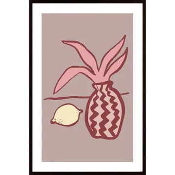 Poster med rosa citron: Ge ditt hem en fräsch och elegant touch
