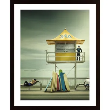 The Life Guard Poster: En ikonisk bild för strandälskare
