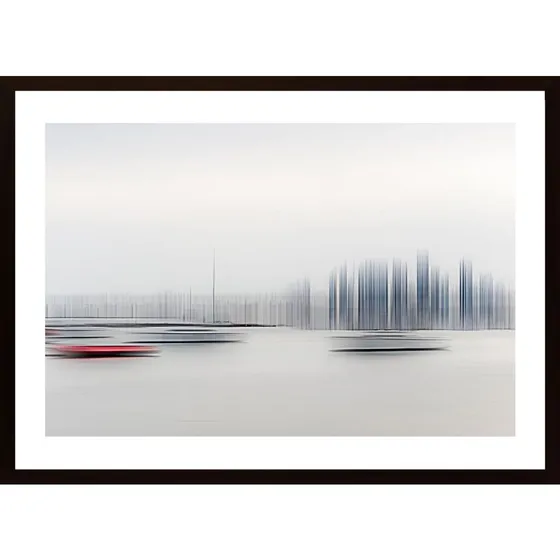 Boats In The Harbour Poster