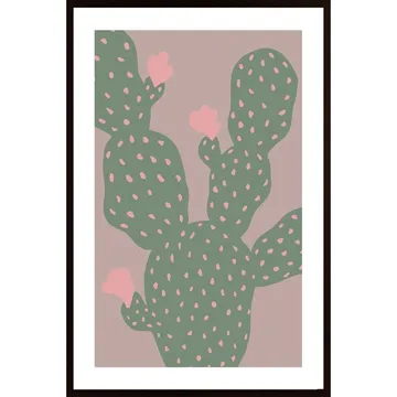 Green Cactus Poster: Ett Stilrent Tillskott till Ditt Hem