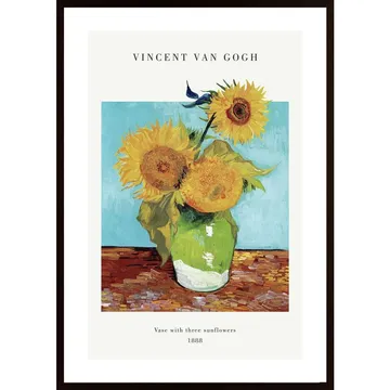 Konstposter: Vincent van Goghs Vas med solrosor