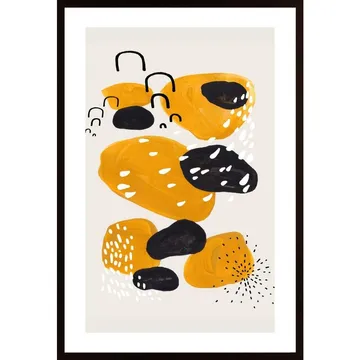 Raining Leopards Poster: Abstrakt konstverk med en touch av natur