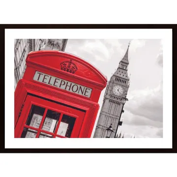 London, Big Ben, Horizontal Poster: En tidlös rustika signatur
