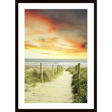 Beach Path View Poster: Fånga naturens skönhet i ditt hem