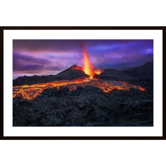 Fire At Blue Hour! Poster