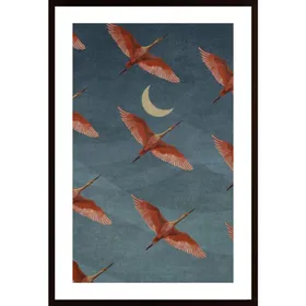 Cranes On Sky Poster