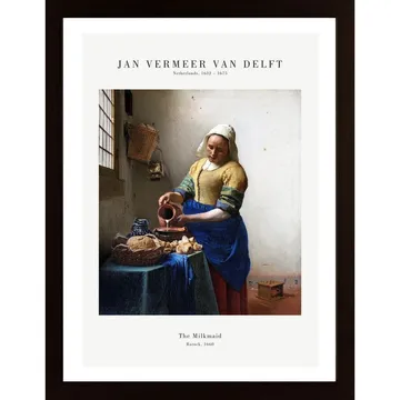 Fördjupa dig i konst med Vermeer-Milchmädchen Poster