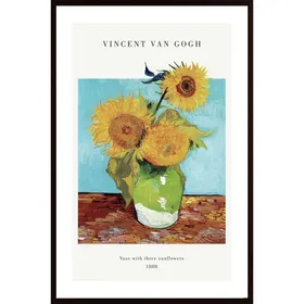 Vase With Sunflowers Poster