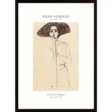 Schiele- Portrait Poster - ett uttryck för modernism