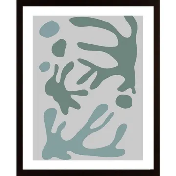 Seaweed Teal No 1 Poster: Abstrakt expressionism i nya tolkningar