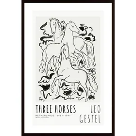 Gestel-Three Horses Poster