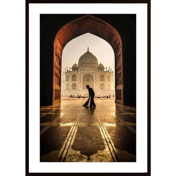 Taj Mahal Rengöringsposter: Dekor med Indiskt Tema och Arkitektonisk Skönhet