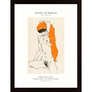 Schiele-Naken Kvinna: Ett Unikt Konstverk som Inspirerar