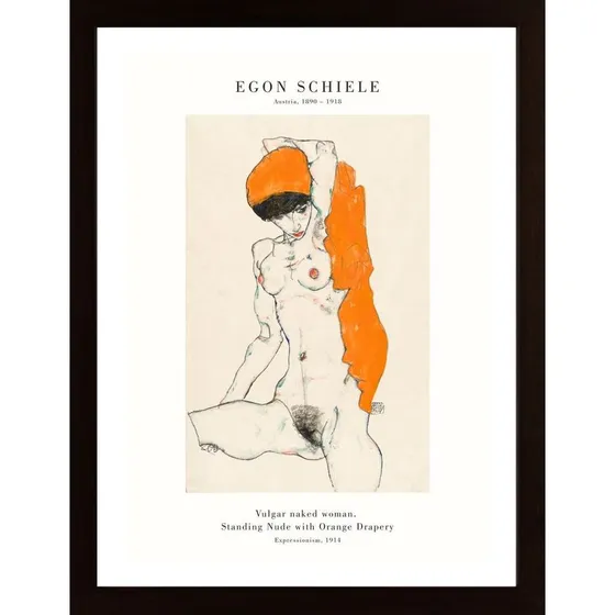 Schiele-Naked Woman Poster