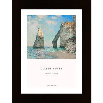 Poster föreställande u00c9tretat Felsen av Claude Monet