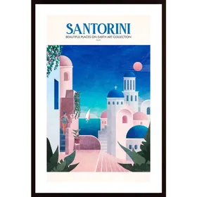 Travel Santorini Poster