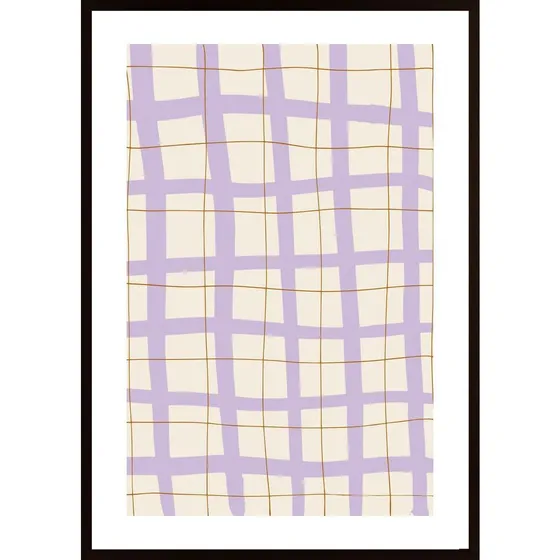 Lilac Grid Poster