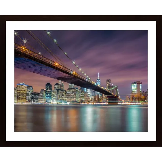 Brooklyn Bridge At Night Poster