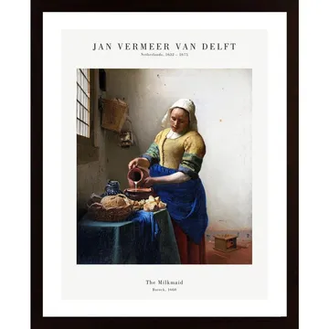 Vermeer-Milchmädchen Poster - Ett Mästerverk Hemma