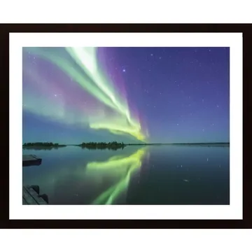 Northern Lights 3 Poster: Norrsken i tre olika nyanser