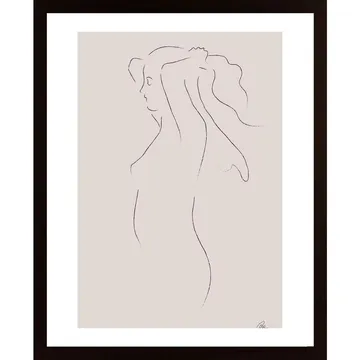 Woman Sketch Poster: En Konversationsstartande Konstför Ditt Hem