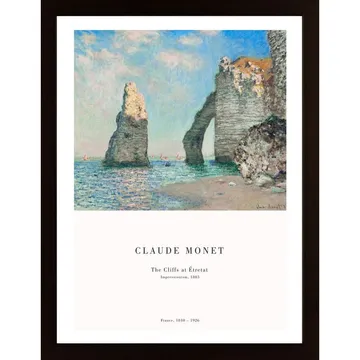 Felsen Bei u00c9tretat Poster: En Hyllning till Monets Impressionistiska Stil