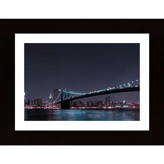 Manhattan Skyline And Brooklyn Bridge Poster