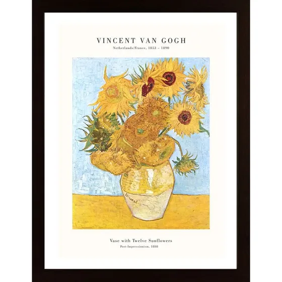 Twelve Sunflowers Poster