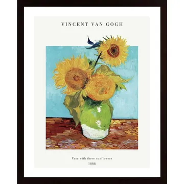 Vincent van Goghs Vas med solrosor Poster