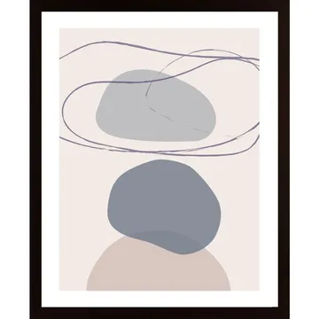 New Shapes Blue No 4 Poster: En Hyllning till Abstrakt Konst