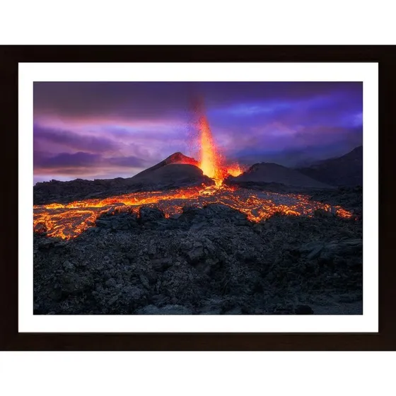 Fire At Blue Hour! Poster
