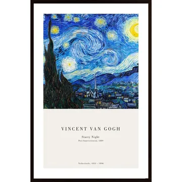 Starry Night 1889 Poster: En symbolm&auml;ttad hyllning till natthimlen