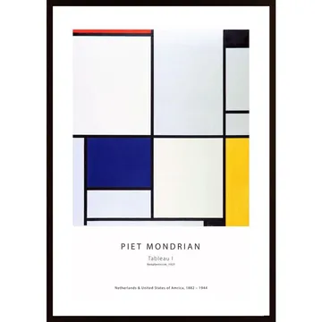 Tableau I Poster: en Hyllning till Neoplasticism Från Piet Mondrian