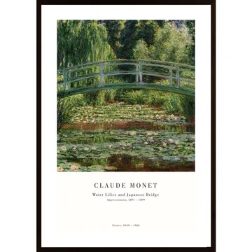Japanische Bru00fccke Poster av Claude Monet - En Hyllning till Impressionismen
