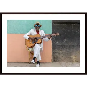 Cuban Guitarist Poster
