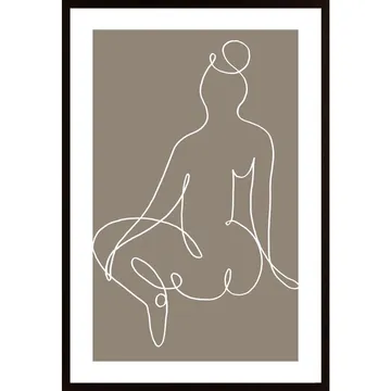 Sitting Down 02 Poster: Ett konstfullt uttryck
