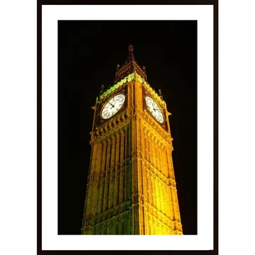 Upplev Londons Landmärke Nattetid: Big Ben Poster