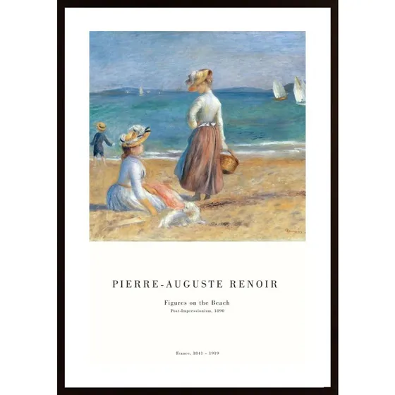 Figures On The Beach Poster