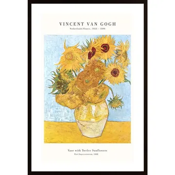 Twelve Sunflowers av Vincent van Gogh | Blomsterprakt På konst