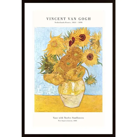 Twelve Sunflowers Poster
