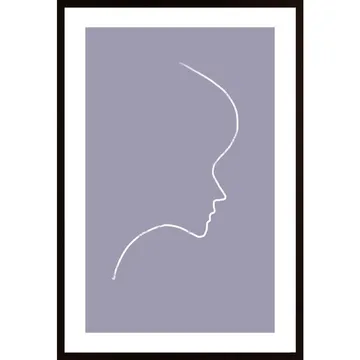 Profil Svart Poster: Ett slående uttryck av enkelhet