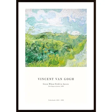 Wheat Fields Auvers Poster: ett mästerverk från Vincent van Gogh