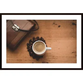 Coffee Cup Top View Poster