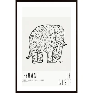 Leo Gestel-Elefant Tavla - Klassisk Lantlig Inredning