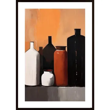 Still Life With Big Bottles Poster