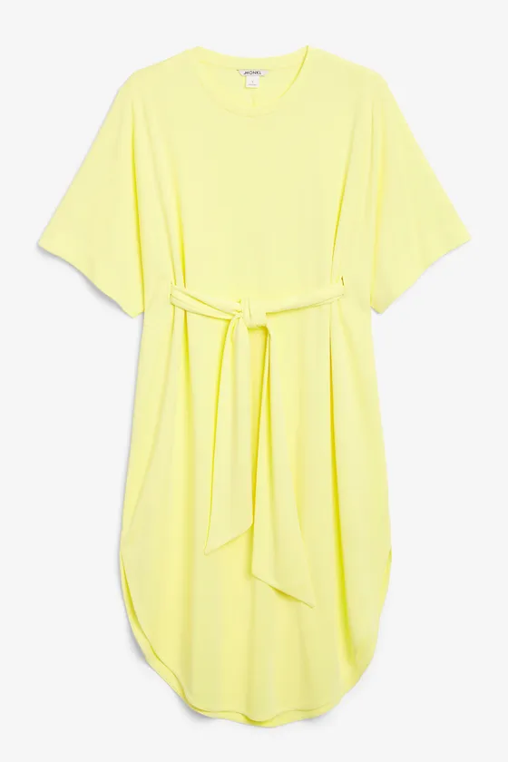 Monki Super-soft Dress Light Yellow, Vardagsklänningar i storlek XXS och färg Gul