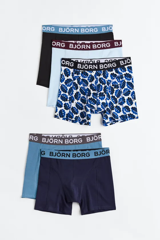 Björn Borg Cotton Stretch Boxer 5p Multicolor, Kalsonger & Boxers i storlek XS och färg Flerfärgad