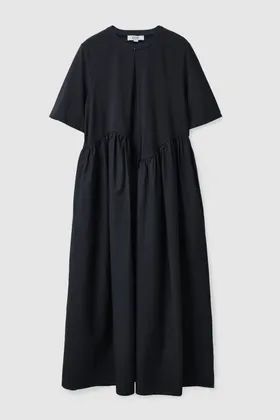 Cos Oversized Asymmetric-waist Dress Dark Navy, Vardagsklänningar i storlek S