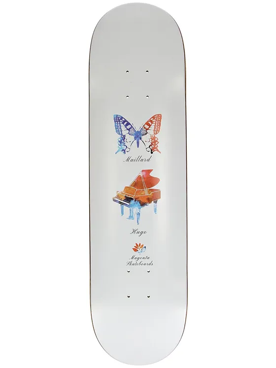 Magenta Butterfly 8.125" Hugo Maillard Skateboard Deck uni