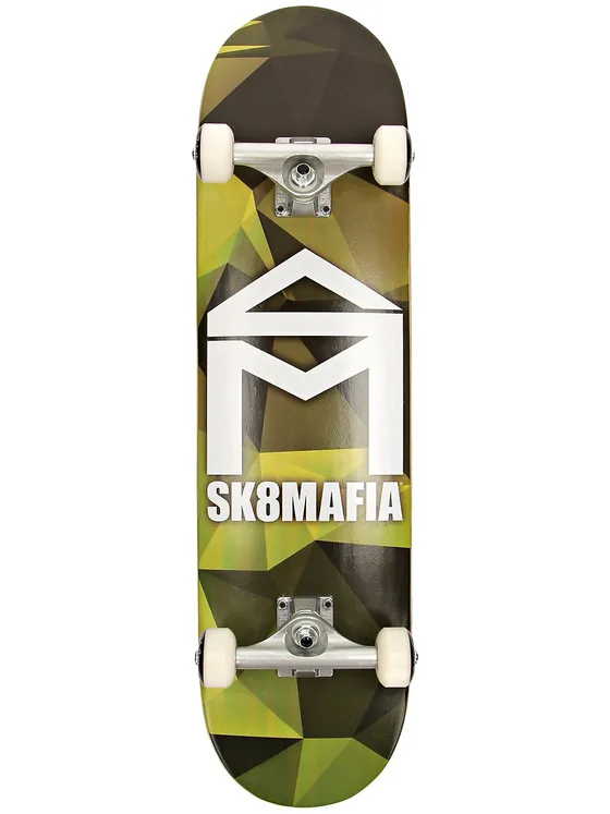 SK8 Mafia House Logo Camo 7.87" Complete green